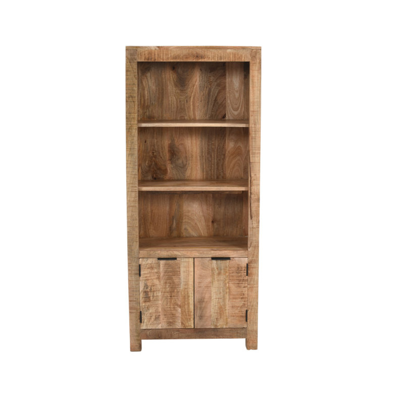 Rushin 165cm H x 70cm W Solid Wood Standard Bookcase