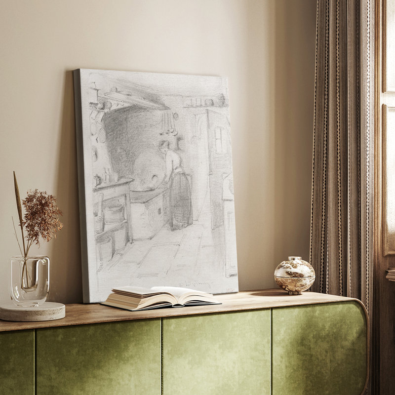 Croquis rétro «Liv» - Cavas, H 36 po x l 24 po