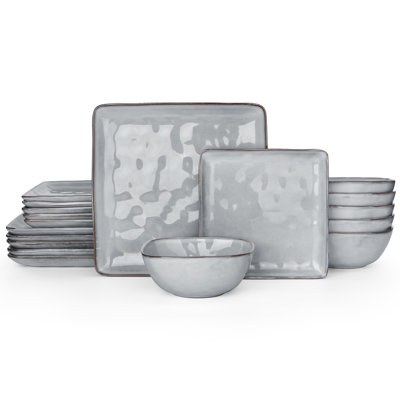 Stoneware Dinnerware Sets, 18-Piece Dish Set