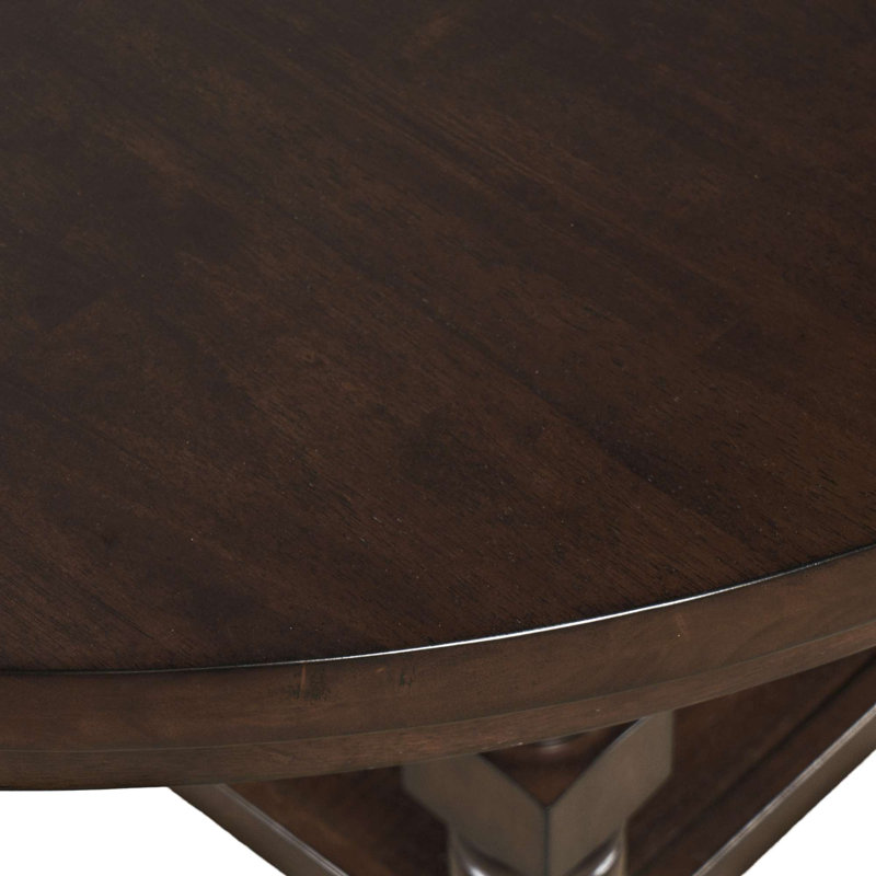 Ensemble repas 7 pièces Powers Classic Farmhouse - brun foncé, Dark Brown, 7 Pieces: Table, 6 Chairs