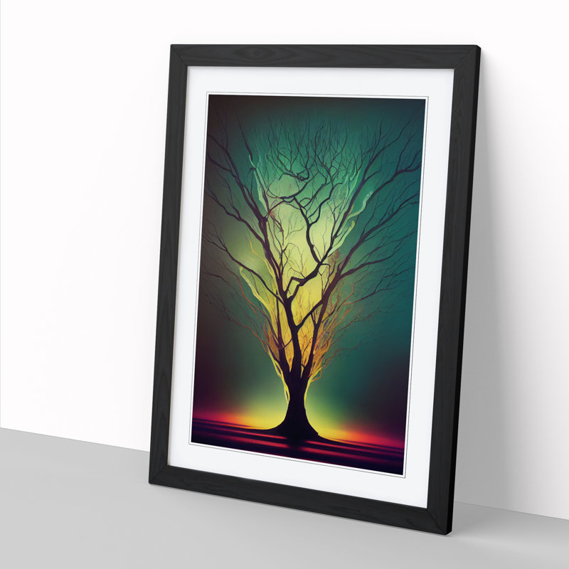 Tree Sci Fi - Wall Art, 46cm H x 34cm W x 2cm D, Oak