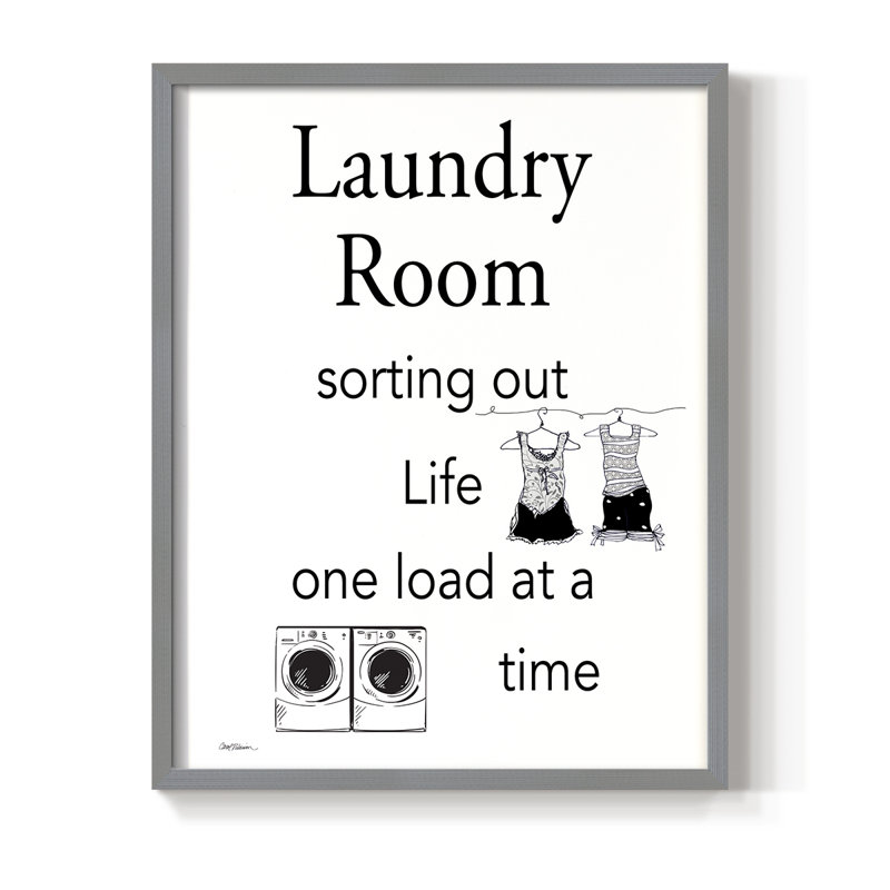 One Load at a Time Framed Print - Solid Wood, Gray, 21" H x 17" W