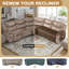 Housse pour canapé inclinable 5 pièces imperméable Velet-1889976275