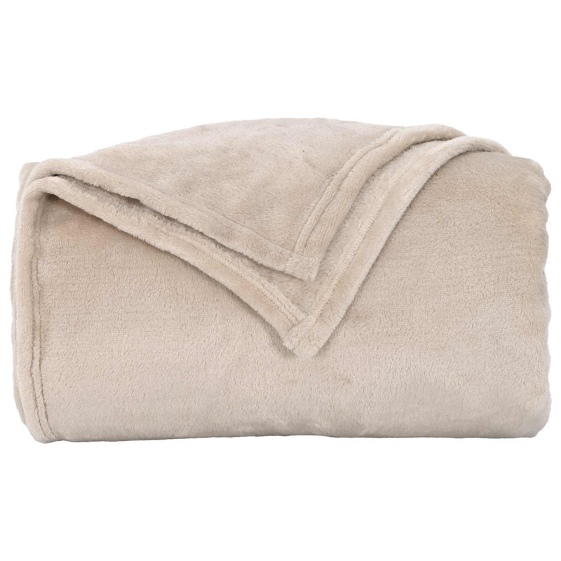 5-30 Throw Blanket, Beige, 150cm x 130cm