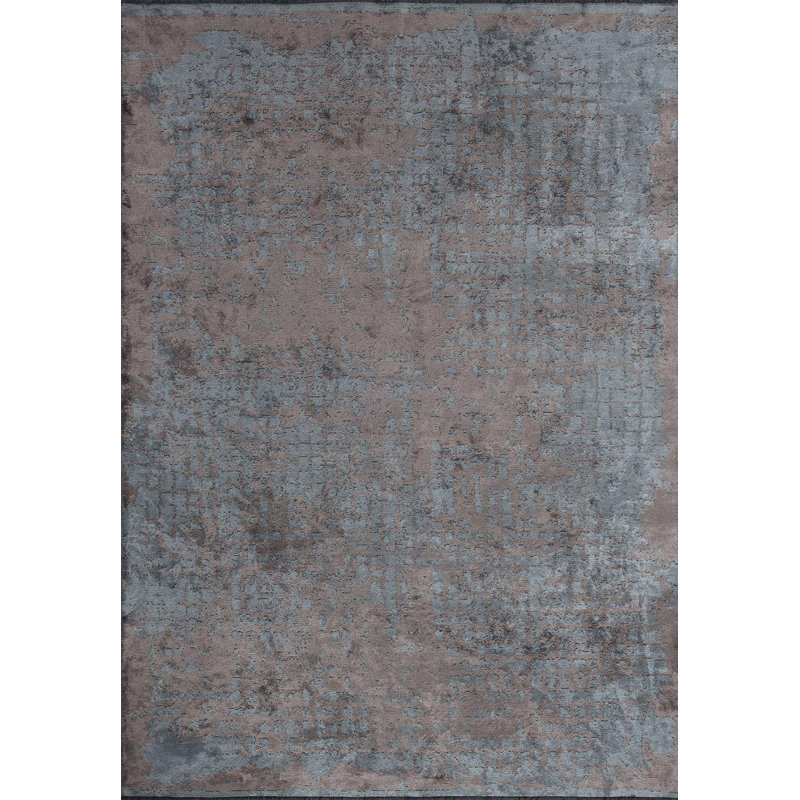 Rheuark Abstract Hand Loom Indoor / Outdoor Area Rug, Rectangle 5'3" x 7'7"