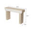 Console beige moderne avec tiroirs cannelés - Table d'entrée 47,2 po pour le couloir, le salon et la salle à manger