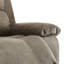 Fauteuil inclinable gris poli avec accoudoirs coussinés