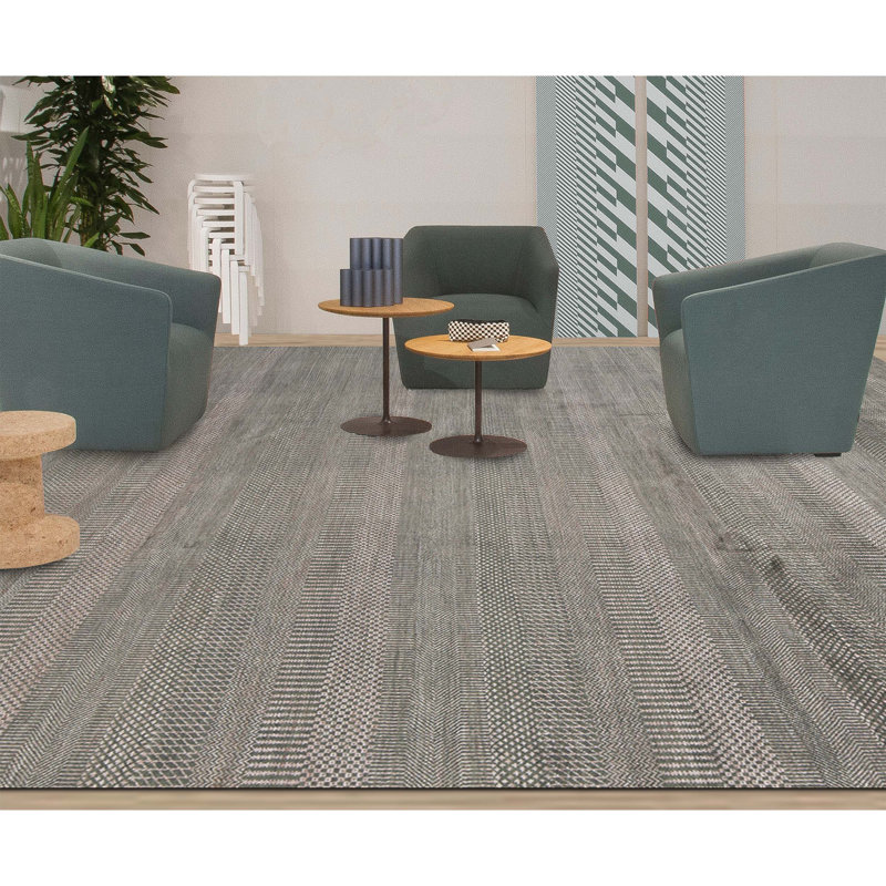 Wool Area Rug in Gray/Copper