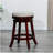 24" Counter Stool, Cherry Finish, Beige Fabric Seat