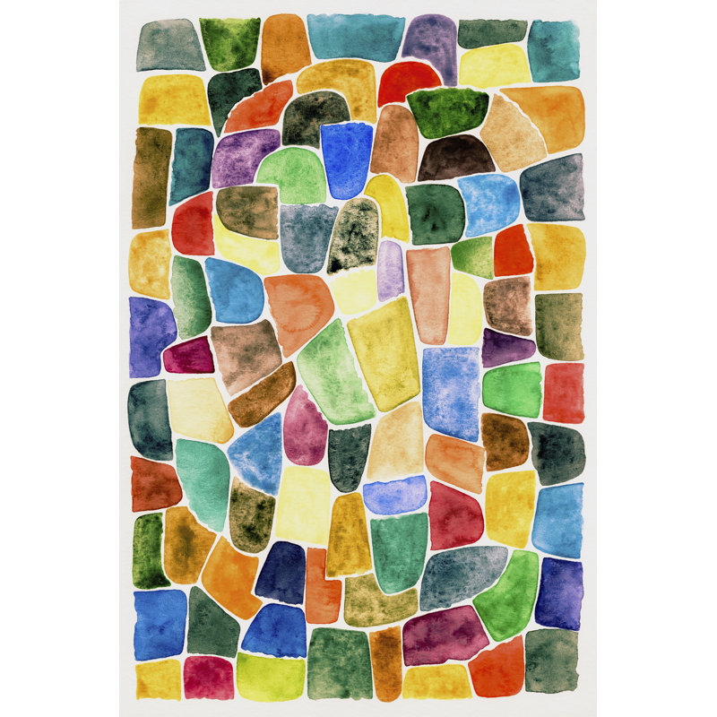 «Evaggelia Colorful Walkway I» sur toile par Nikki Galapon, H 18 po x l 12 po, Vert/jaune
