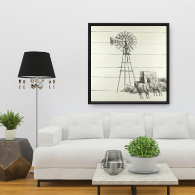 Vintage Old Texas Windmill - Toile encadrée, décoration intérieure