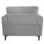 Chaise d'appoint gris clair avec pieds en métal