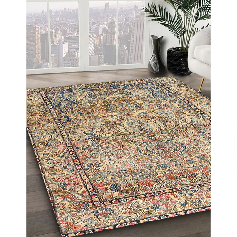 Tapis traditionnel 100% lavable à la machine 4289, Rond 7 pi