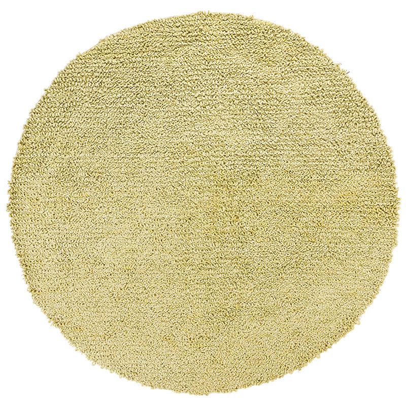 Zeal Wool Area Rug in Yellow, Round 7'9"