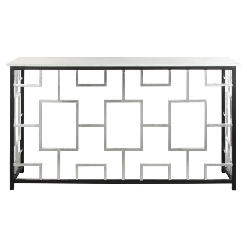 London 72" Console Table, Carrera Marble