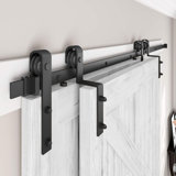 Low Ceiling Single Bypass Double Door Barn Hardware Kit