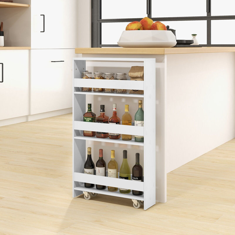Shanqual Wood Bar Cart