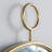 Circle Wall Mirror with Gold Iron Frame-821700145