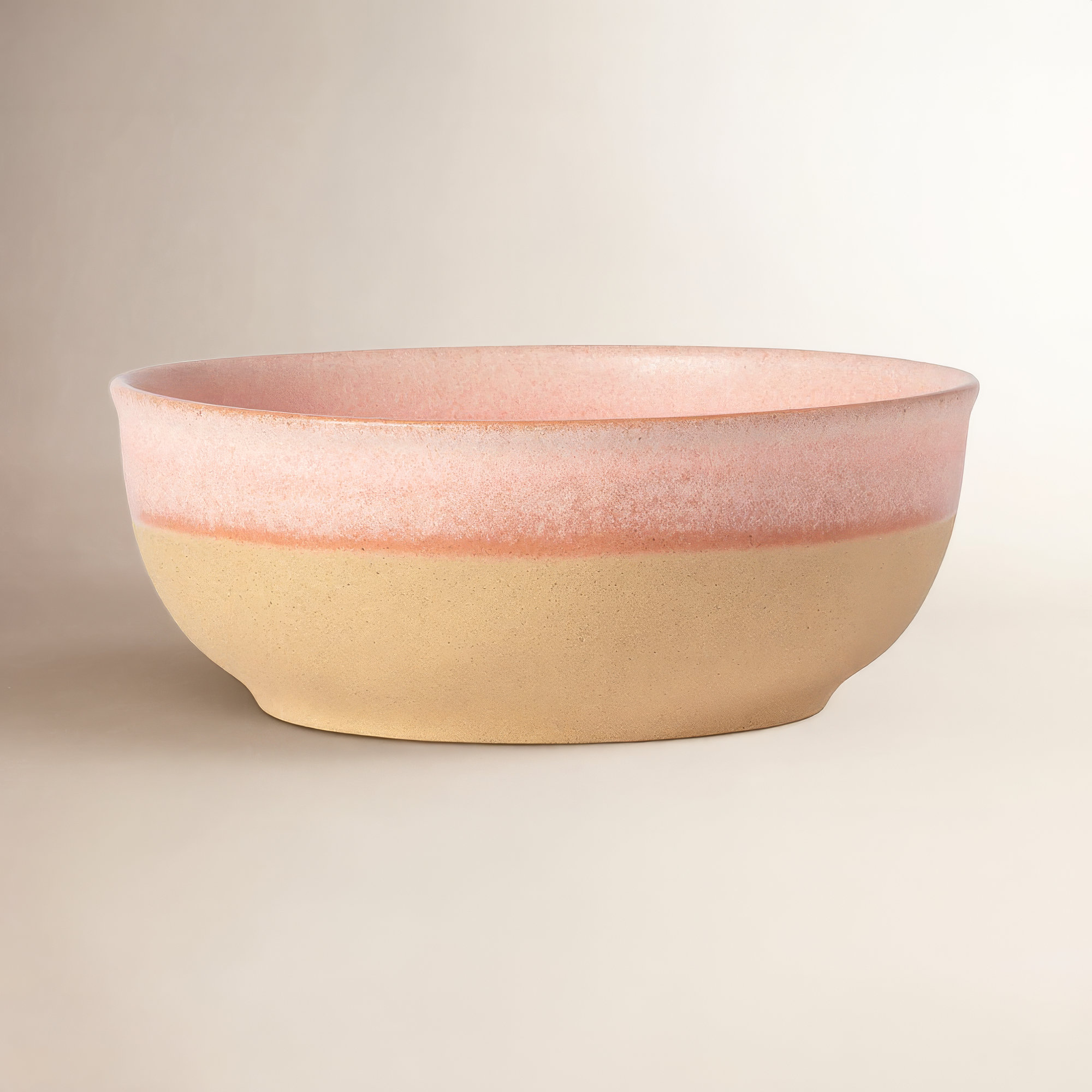 Arenito 33.5oz. Handmade Stoneware Cereal Bowl, Mauve Rose