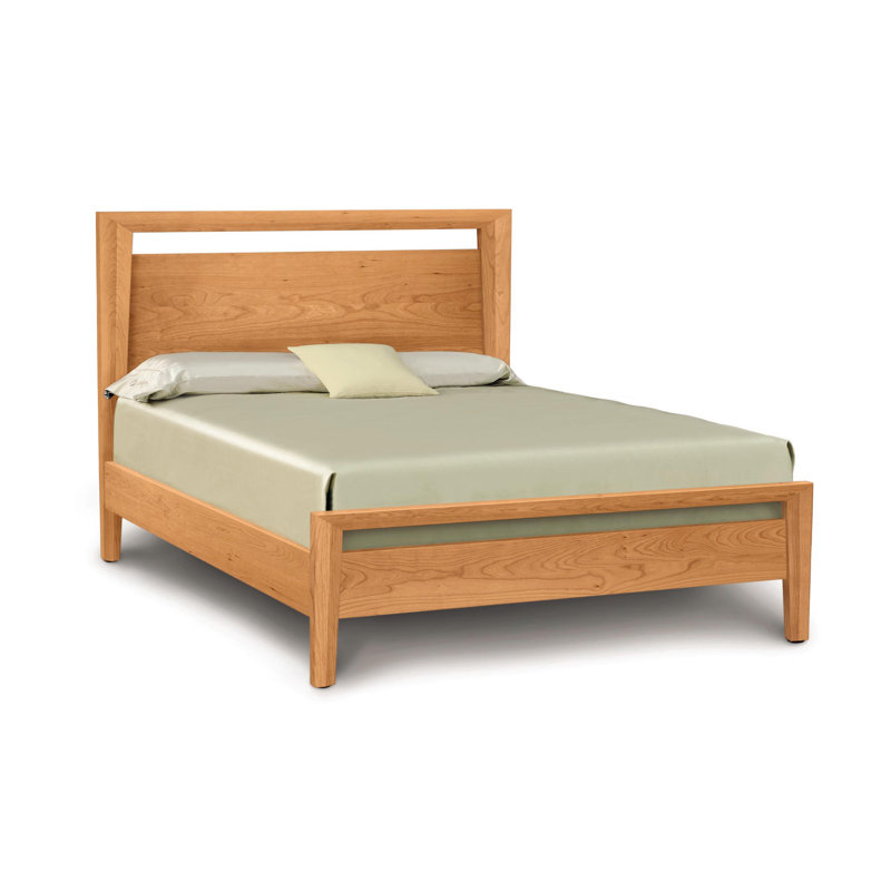 Mansfield Solid Wood Platform Bed, California King, Natural Cherry