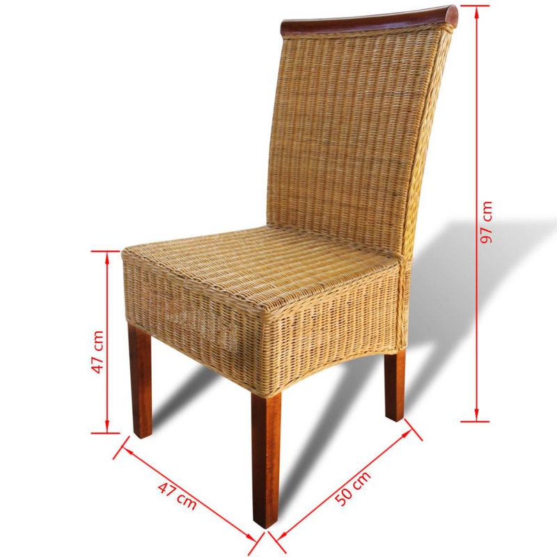 Barnes Dining Chairs Rattan, 2