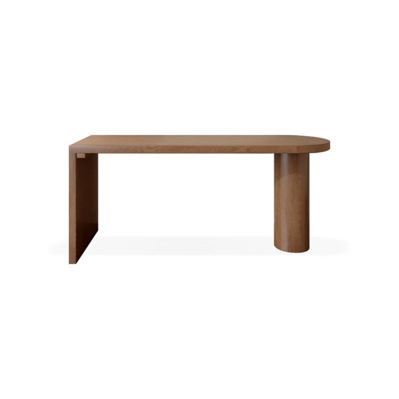 Bureau en bois massif noyer clair, H 29,53 po x l 55,12 po x P 23,62 po