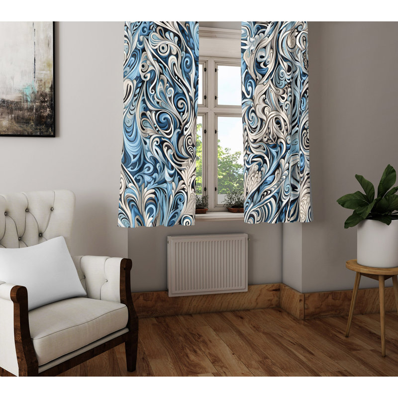 Semi Sheer Curtain Pair, 40" W x 61" L
