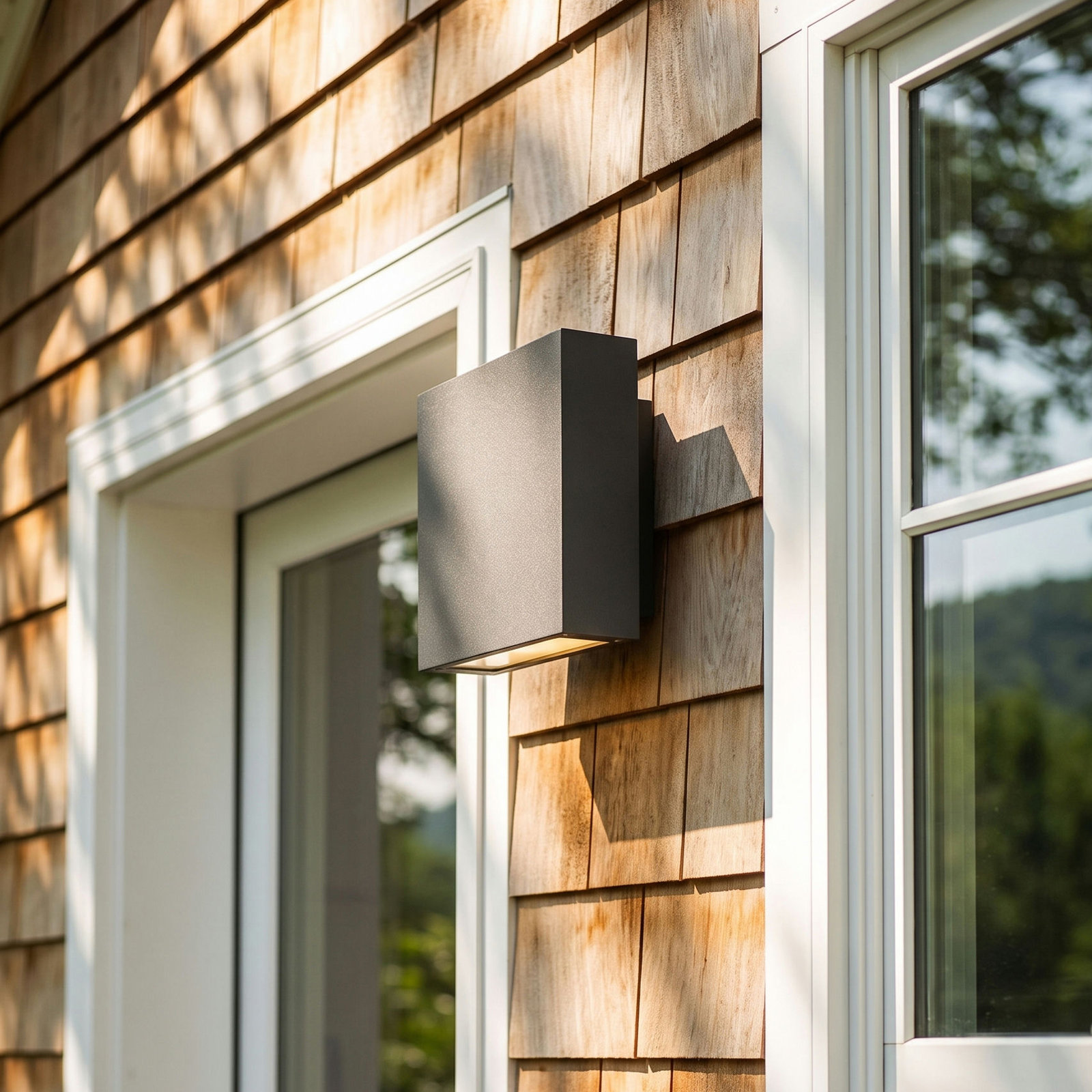 Doyce Outdoor LED Wall Light, Black