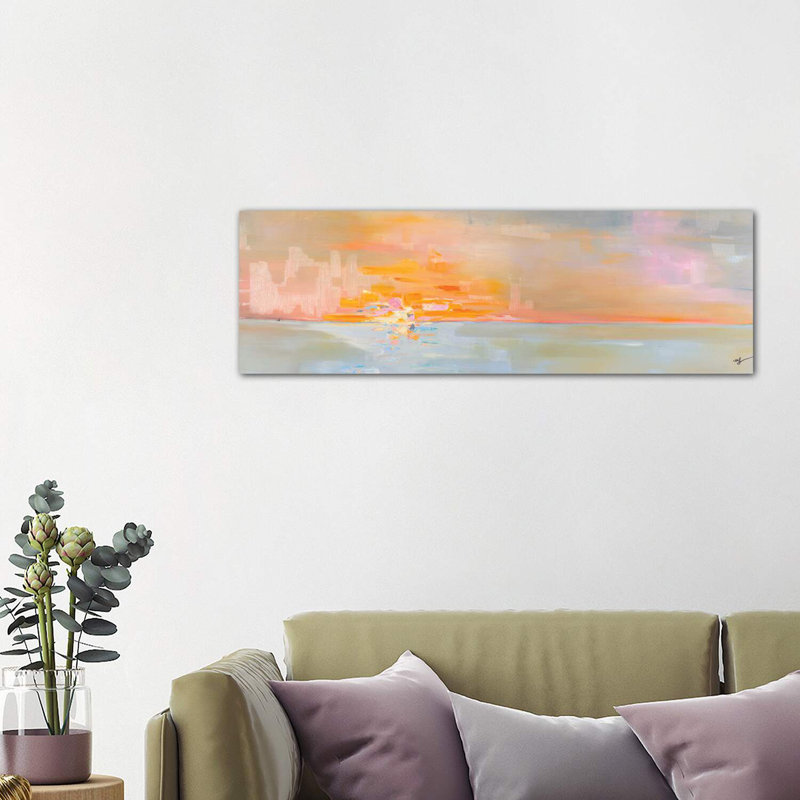 «Sunset II», reproduction panoramique, Toile tendue, H 16 po x l 48 po x 1,5 po