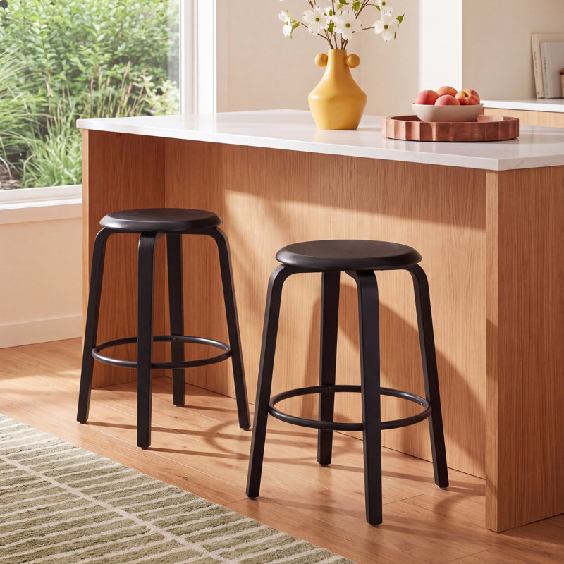 Eves 25.6" Counter Stool, Black