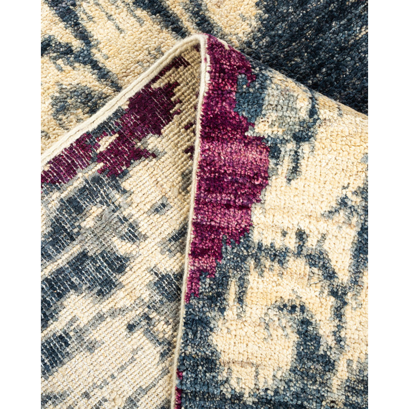 Contemporary One-of-a-Kind 6' 1" X 6' 3" Hand Knotted Area Rug