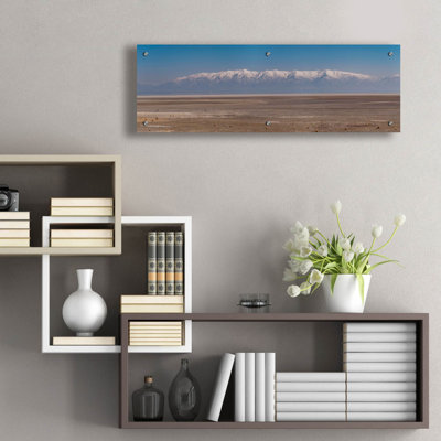 «Antelope Island Utah Mountains Panorama» par Epic Portfolio, art mural en verre acrylique, 36 po x 12 po