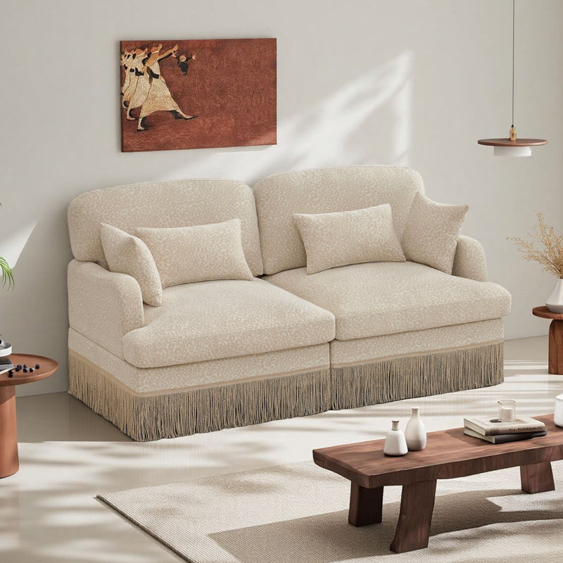 Canapé en chenille 69,2 po, Beige