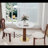 Modern 3-Piece Dining Set with 33.5"Round Sintered Stone Top&Solid Wood Table and 2 Solid Wood Chairs – Small Space Kitchen Table Set with Metal Base-1608173094
