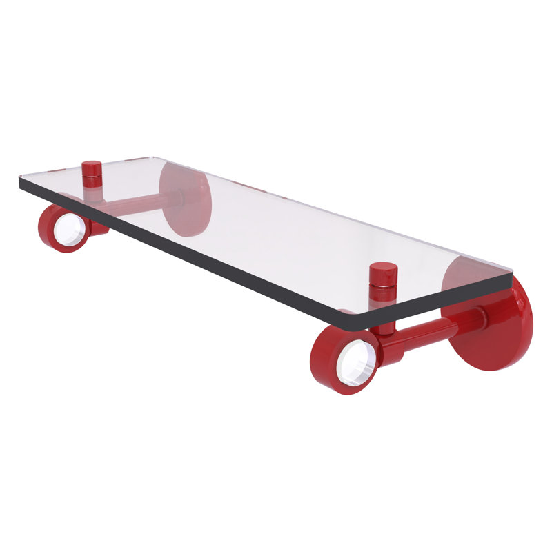 Tablette flottante Clearview, H 3,3 po x l 16 po x P 5,65 po, Rouge pompier