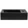 vidaXL Basin with Faucet Hole Rectangular Ceramic Black 18.1x10.0x4.7"