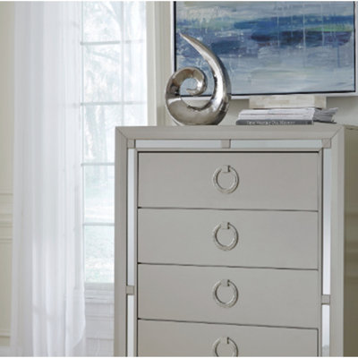 Commode argentée CHLOE GEMSTONE