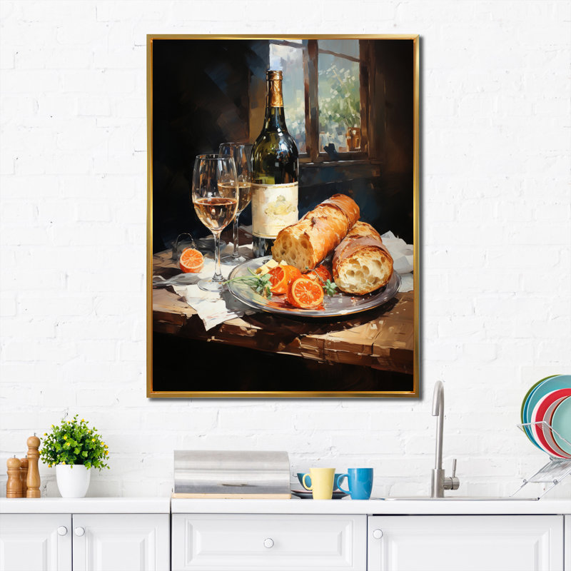 Hecket Food Beer A Festive I, Cadre flottant doré, H 20 po x l 12 po x P 1 po