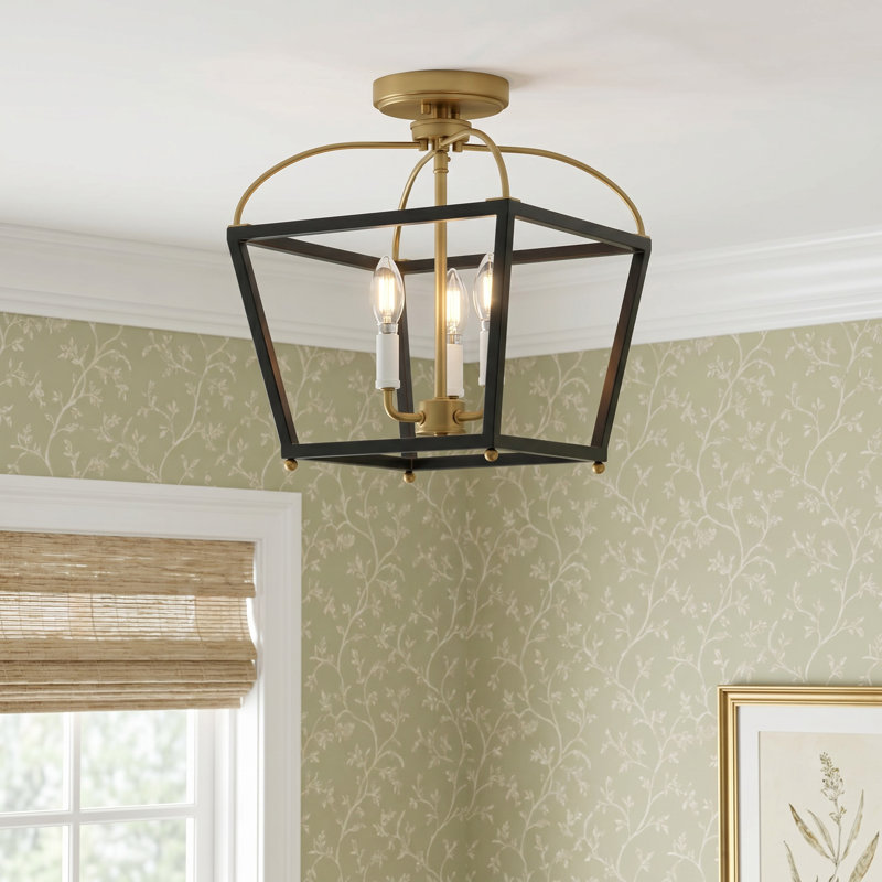 Freddy Tate 4-Light Semi-Flush Mount Two-Tone Ceiling Light