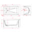 51'' Solid Surface Matte Tub, Freestanding Solid Surface Resin Stone Bathtub, Solid Surface Matte White Soaking Tub,Free Standing Tub With Overflow And Pop-Up Drain, Matte White