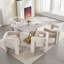 Chaise de salle à manger avec accoudoirs et chaises d'appoint de style contemporain rembourrées en tissu pour salon 2PC / ENSEMBLE-2069289116