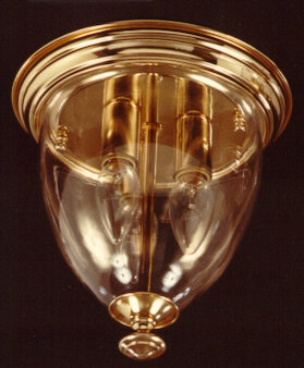 Sowell Glass Flush Mount, 24 Karat Gold Plated
