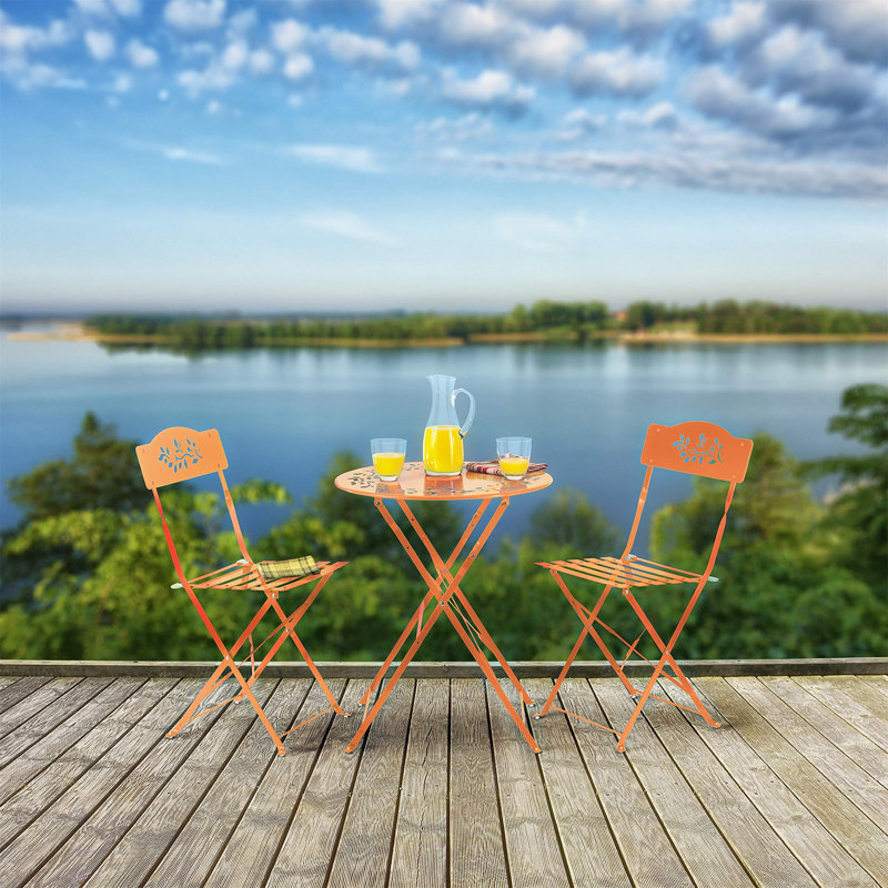 2 Seater Bistro Set, Orange
