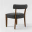 Chaises de salle à manger rembourrées en tissu gris Cindina-831995160-814448071