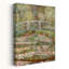 Bridge Over A Pond Of Water Lilies 1899 Classic Traditional Abstract Lily Nature Architecture Wall Art Print by Claude Monet - Wrapped Canvas Print-874276715