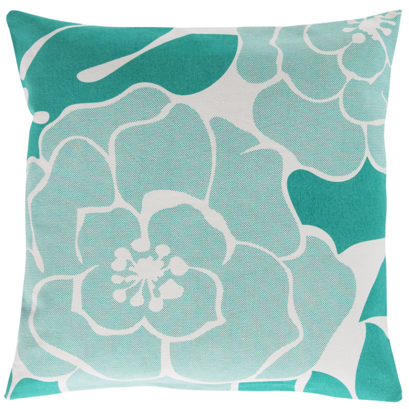 Budleigh Salterton Floral Cotton Throw Pillow, Blue, Polyester