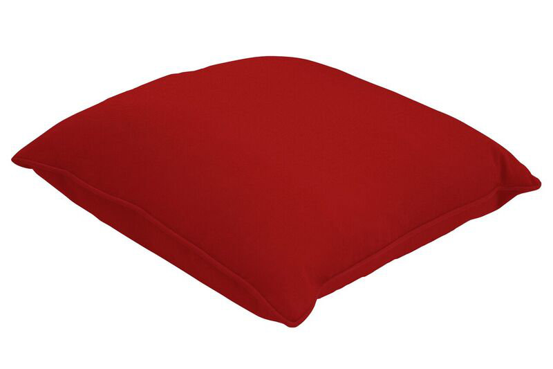 Sunbrella Lumbar Pillow, 13" H x 21" W, Canvas Jockey Red Sunbrella® Canvas