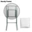 Table de cocktail pliante ronde de 32 pouces à hauteur de bar en plastique avec nappe-94579522