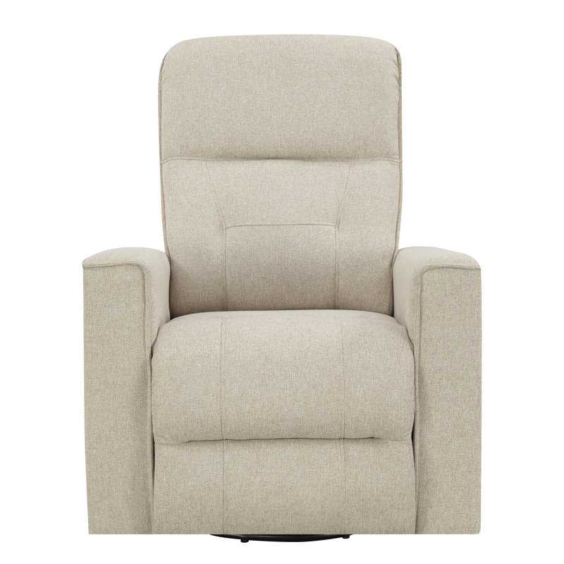 Fauteuil inclinable manuel pivotant standard de 33,07 po de large Wardell, Beige