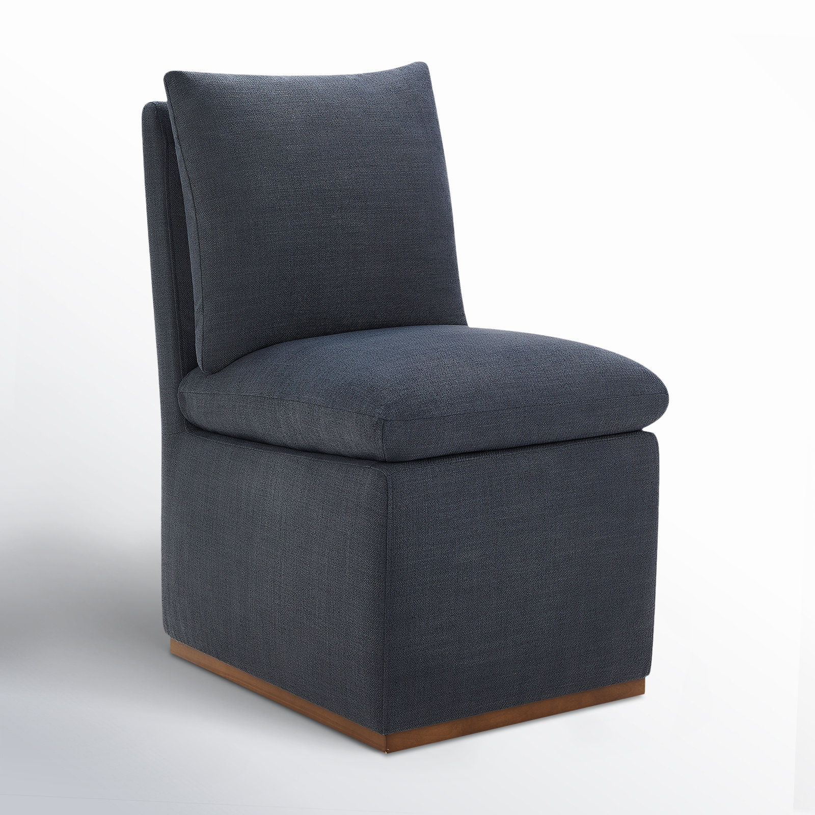 Bobbi Cotton Side Chair, Effie Indigo Performance Linen